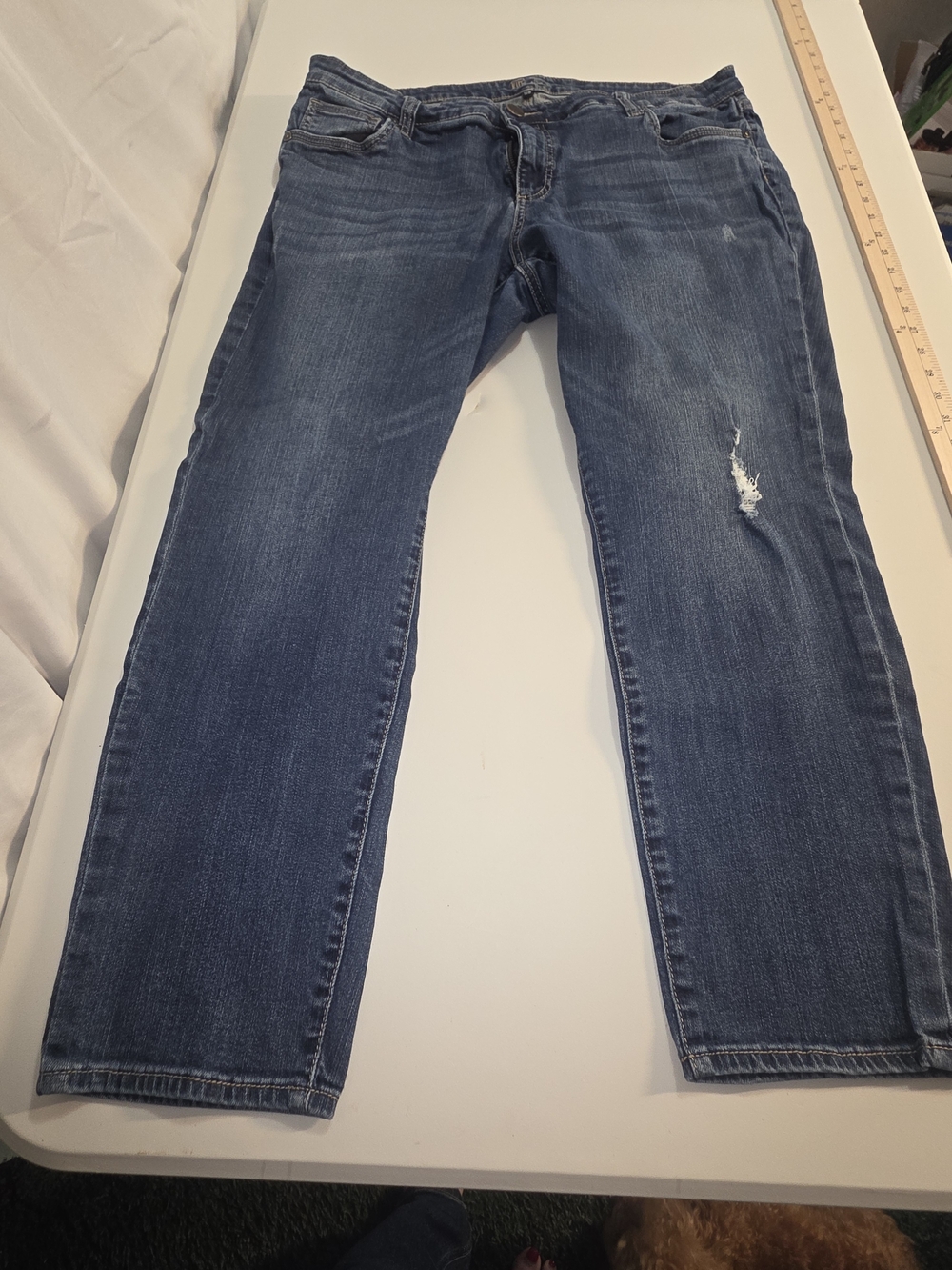 Womens Blue Denim Jeans - Casual Comfort